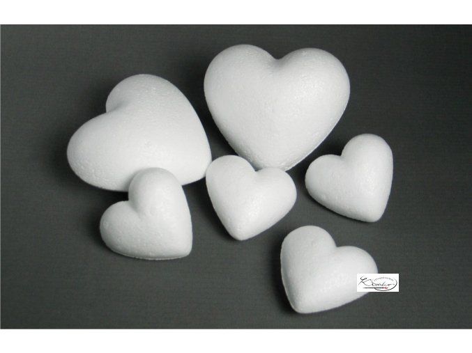 Srdce polystyren 8 cm