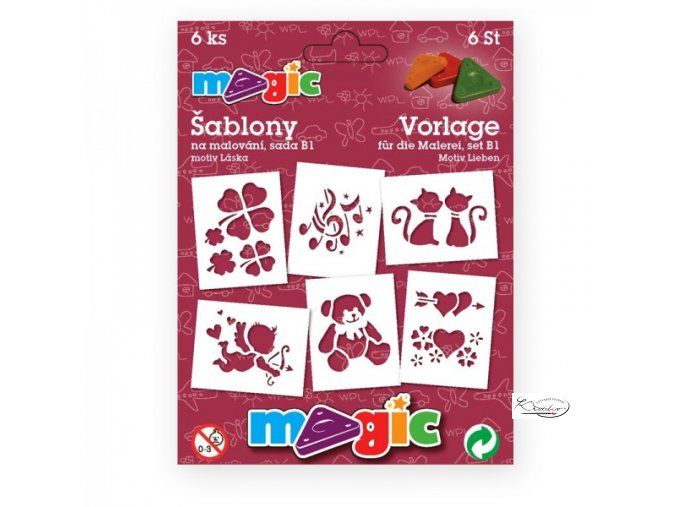 Magic papírové šablony sada B1 - Láska