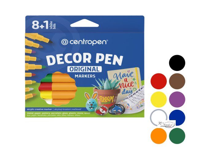 Dekorační popisovače 8+1 Centropen
