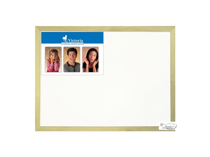 biela magneticka tabula v drevenom rame 40 x 60 cm