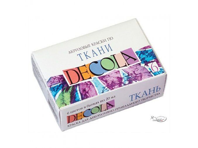 Sada barev na textil Decola 6ks