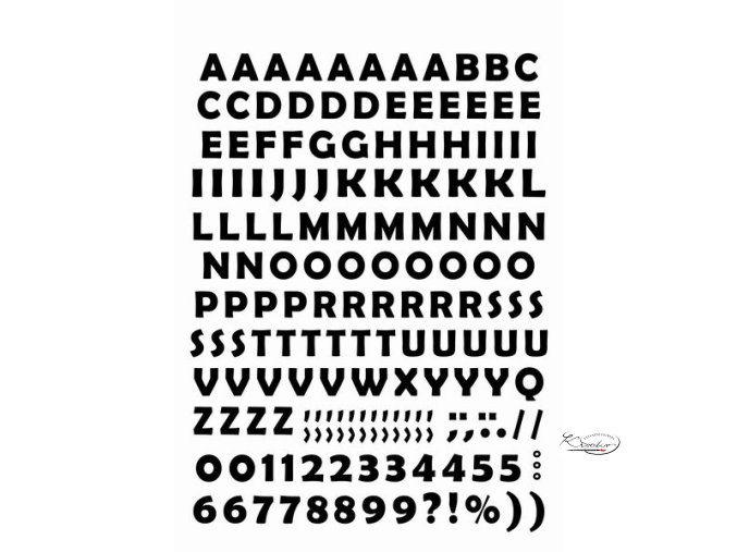 Samolepící abeceda A4