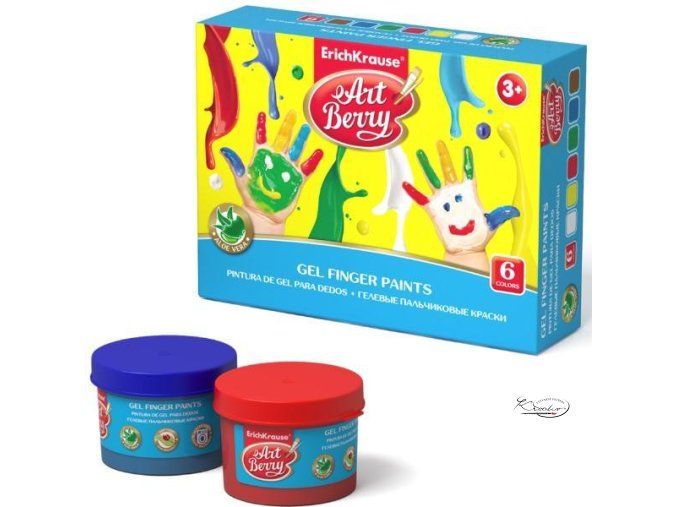 Prstové barvy gelové  6 x 35 ml