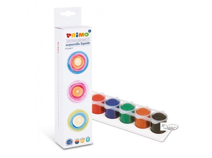 Akvarelové tekuté barvy Primo 6 x 25 ml