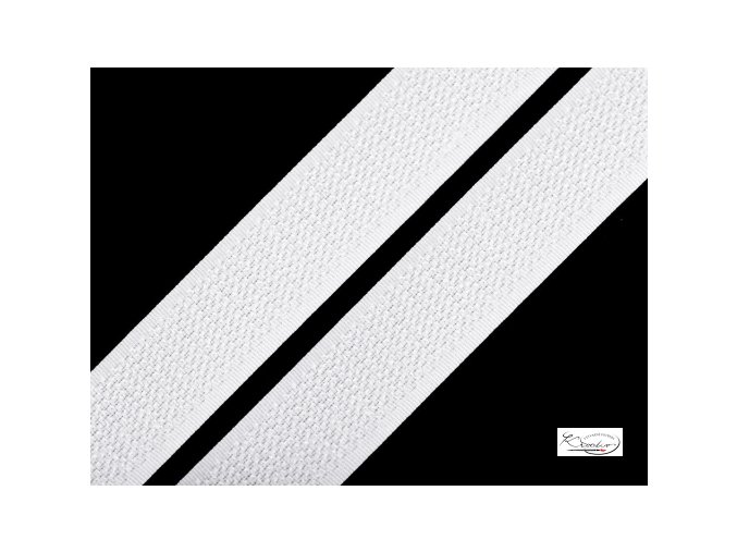 Suchý zip 20 mm / 50 cm - bílý