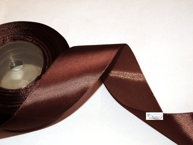 STUHA SATÉNOVÁ JEDNOLÍCÍ 12 MM / 32 M - Hnědá