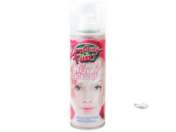Lak s glitry na vlasy 125 ml - stříbrný