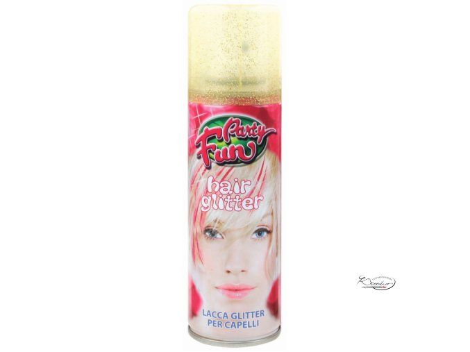 Lak s glitry na vlasy 125 ml - zlatý