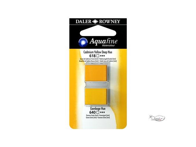 Umělecká akvarelová barva DR Aquafine - kadmium žluté tm. / Gamboge 618 / 640