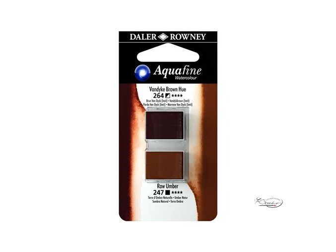 Umělecká akvarelová barva DR Aquafine -  Vandykova hněď / umbra přírodní 264 / 247