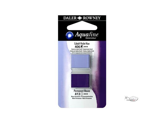 Umělecká akvarelová barva DR Aquafine - kobalt fialový / permanent Mauve 460 / 413