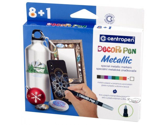 Dekorační popisovače 8+1 Metallic