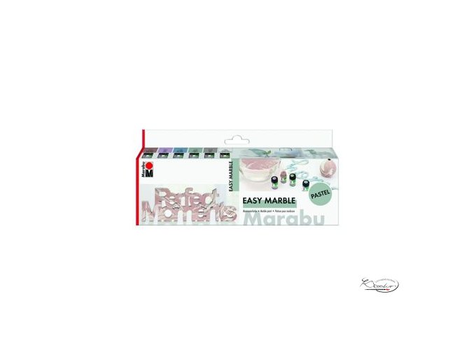 Mramorovací sada 6 x 15 ml - Pastelová