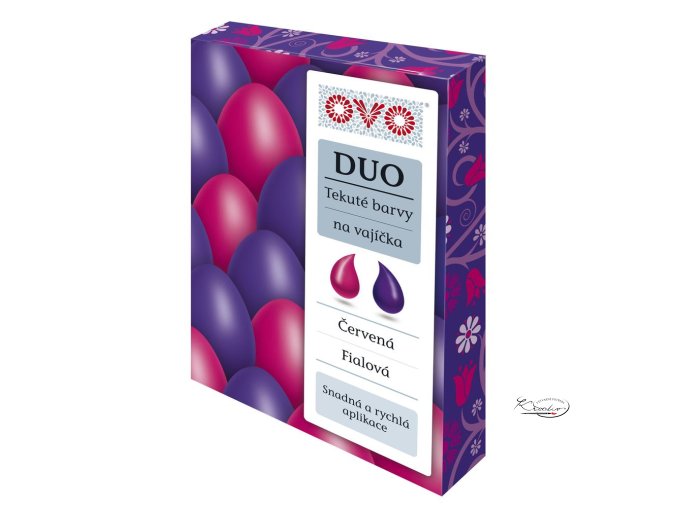 OVO Tekuté barvy DUO červená / fialová