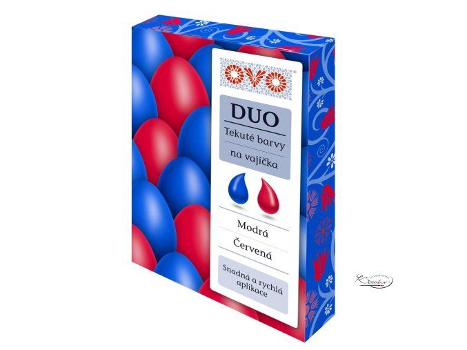 OVO Tekuté barvy DUO modrá / červená