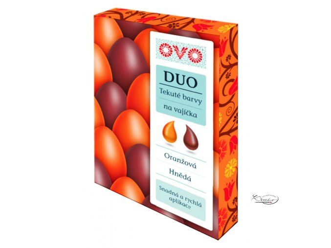 OVO Tekuté barvy DUO oranžová / hnědá