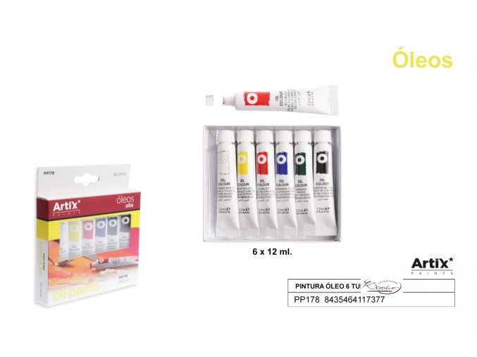 Sada olejových barev  Artix 6 x 12 ml