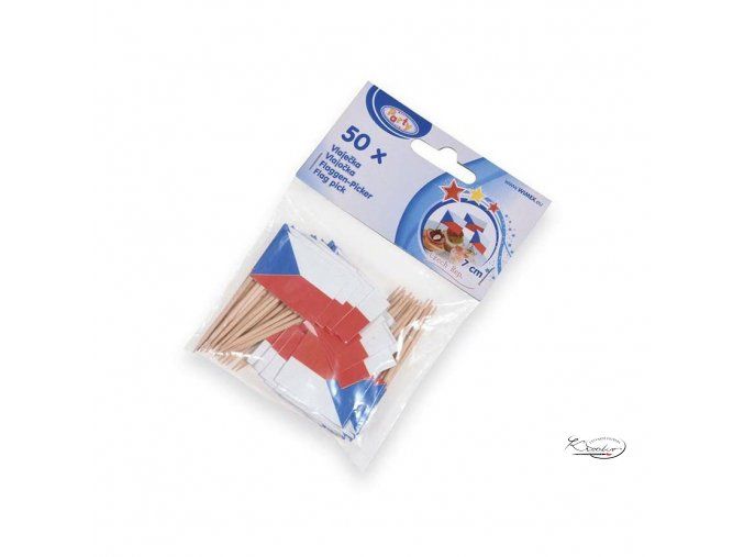 Napichovátka - Česká vlajka 50 ks