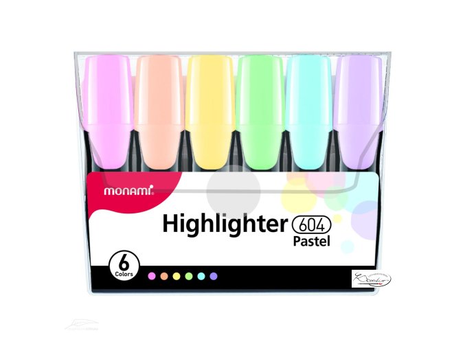 ZVÝRAZŇOVAČ SADA 6 KS MONAMI SEŘÍZLÝ 604 - 6W PASTEL