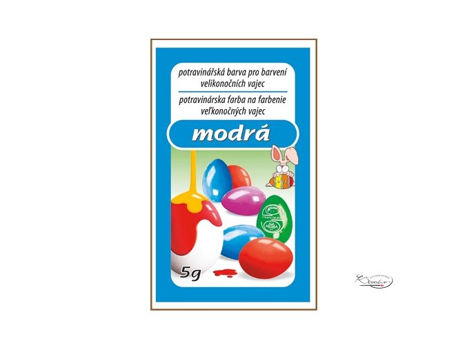 Barva na velikonoční vajíčka 5 g - modrá