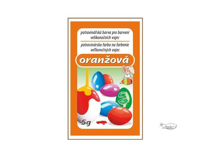Barva na velikonoční vajíčka 5 g - oranžová