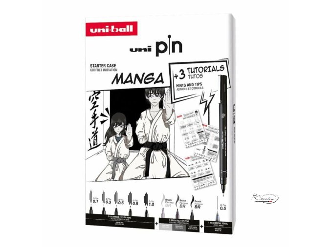 Uniball sada Manga - dárkový box - 8 linerů + SHALAKU mikrotužka