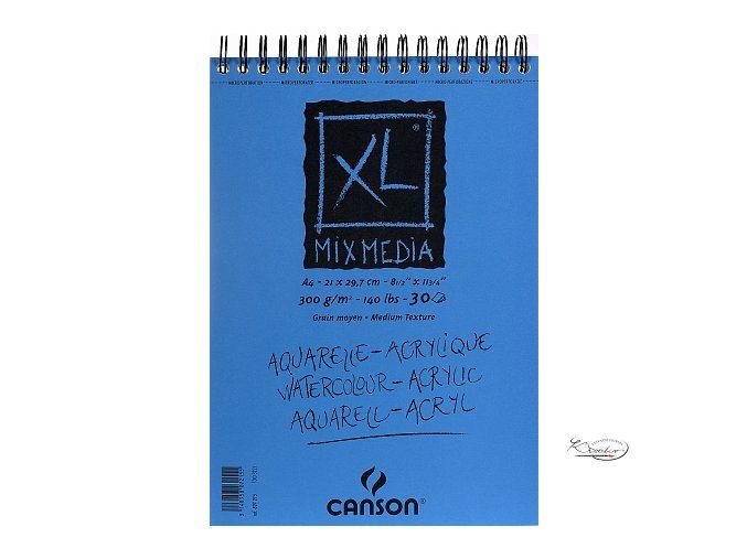 Blok XL mix média Canson A4 kroužková vazba