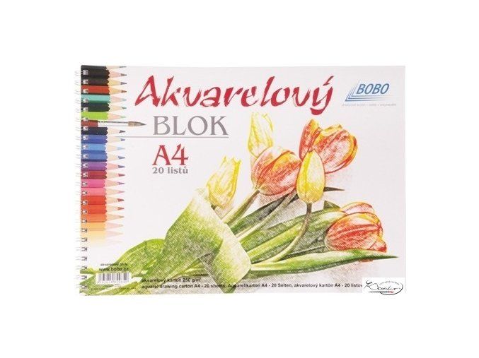 Akvarelový blok A4 Bobo