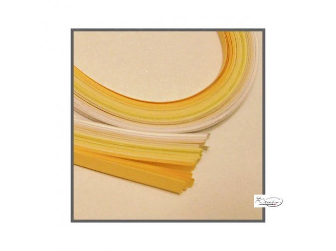 Scrapbooking - papírové proužky 50x0,5cm set bílo-béžový