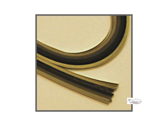 Papírové proužky 50x0,5cm set černo-bílý