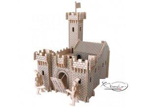 Dřevěná skládačka 3D puzzle - Hrad