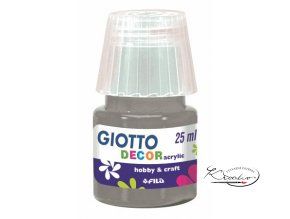 Akrylová barva Giotto Decor Matt 25ml - stříbrná