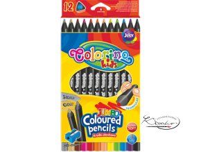 Pastelky Colorino trojhranné 12 + ořezávátko
