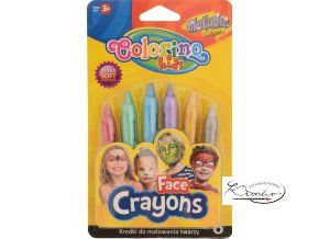 Barvy na obličej Colorino metalické 6ks
