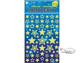 Samolepky svítící ve tmě hvězdičky 18x13cm