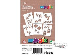 Magic papírové šablony sada O1 - Stopy