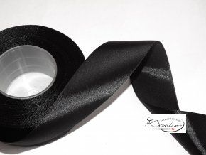 STUHA SATÉNOVÁ JEDNOLÍCÍ 12 MM / 32 M - Černá