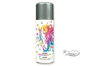 Barevný lak na vlasy smývatelný 125 ml - stříbrný