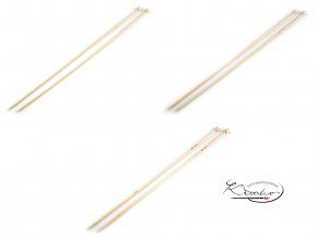 Přírodní bambusové jehlice 3,5 mm / 35 cm