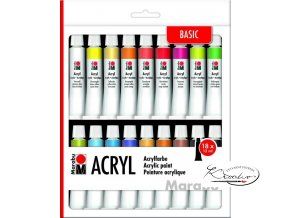 Akrylové barvy Marabu Basic 18 x 12 mlb41c90d47e2693dead752b17ea4241f88e40ed80