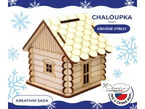 Dřevěné výřezy - Chaloupka pokladnička 6 cm