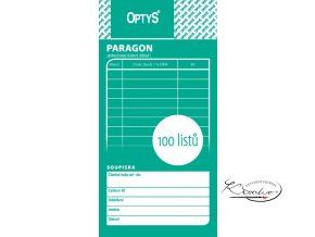 Obchodní paragon, 100 listů