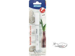 Akrylový popisovač Stylex - bílý