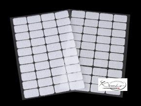 Suchý zip samolepicí obdélníčky 15 x 25 mm - bílý
