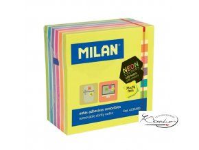 Bloček lepící MILAN Neon kostka 76 x 76 mm 400 l.
