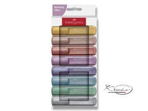 Zvýrazňovač Faber-Castell Textliner 46 Metallic - sada 8 barev