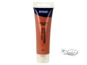 Akrylová barva Stylex 83 ml - Hnědo červená