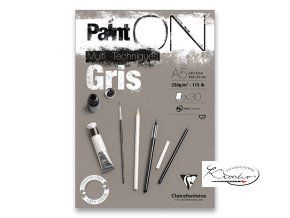 Blok Clairefontaine Paint on Grey - A5, 30 listů, 250 g