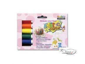 Fixy na textil Marvy - základní sada 6
