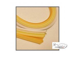 Scrapbooking - papírové proužky 50x0,5cm set bílo-béžový